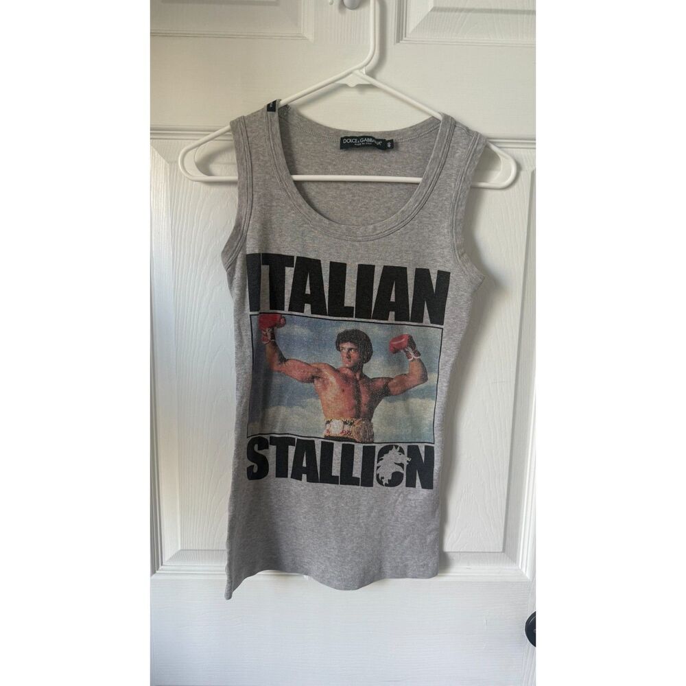 Dolce & Gabbana Italian Stallion Tank Top- RARE!Sy Rocky Balboa.